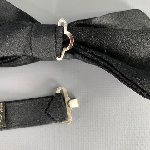 ERMENEGILDO ZEGNA Black Silk Bow Tie