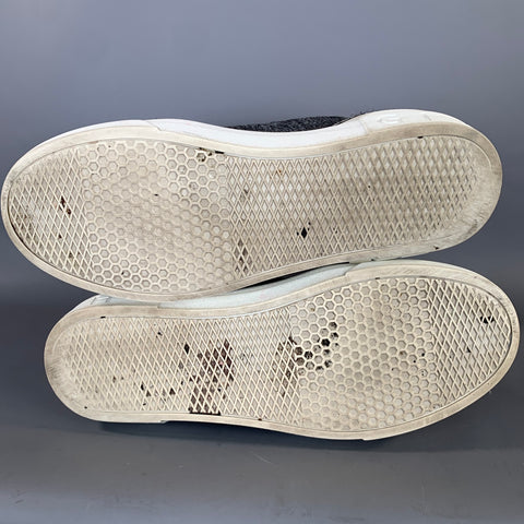 GIVENCHY Size 9 Grey White Fabric Pull On Boots