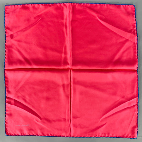 TURNBULL & ASSER Red Blue Signature Silk Pocket Square