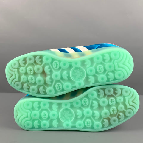 GUCCI Size 10 Blue Green Nylon Low Top Sneakers