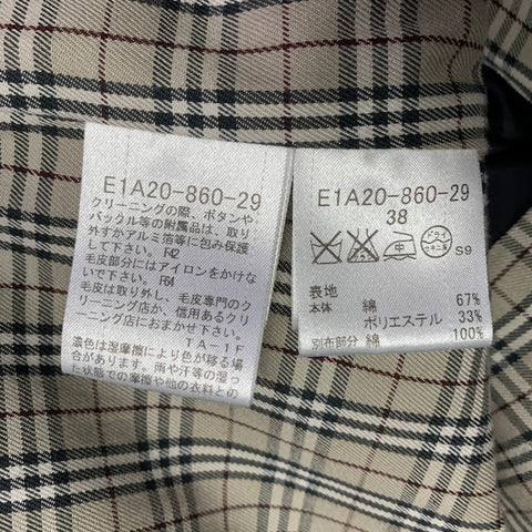 BURBERRY Size 2 Navy Cotton Blend Belted Trench Coat
