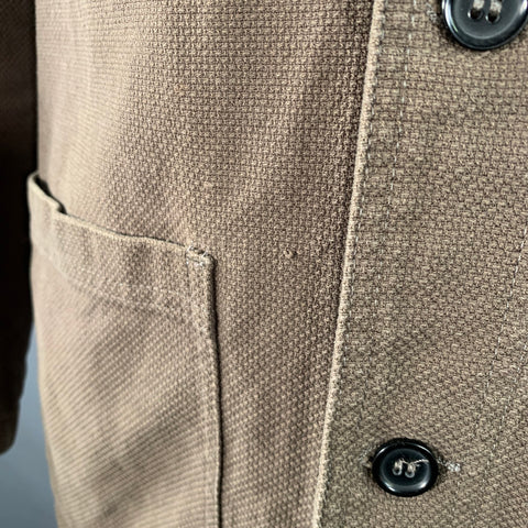 VETRA Size XL Brown Textured Cotton Chore Jacket