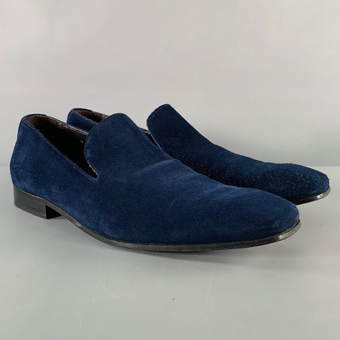 DONALD J PLINER Size 8 Navy Suede Slip On Loafers