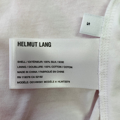 HELMUT LANG Size S Pink Silk Bubble Hem Skirt