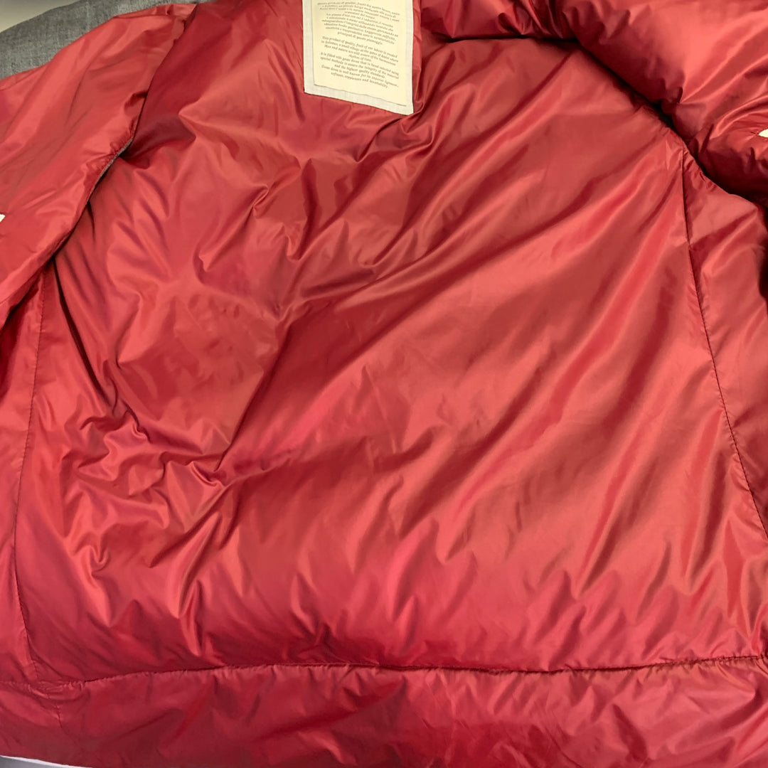 BRUNELLO CUCINELLI Size XL Grey Heather Wool Padded Buttoned Vest