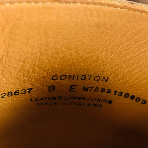 CROCKETT & JONES Size 10 Brown Leather Cap Toe Boots