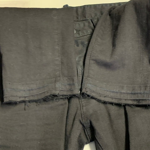 DSQUARED2 Size 32 Black Distressed Cotton Blend Slim Cut Button Fly Jeans