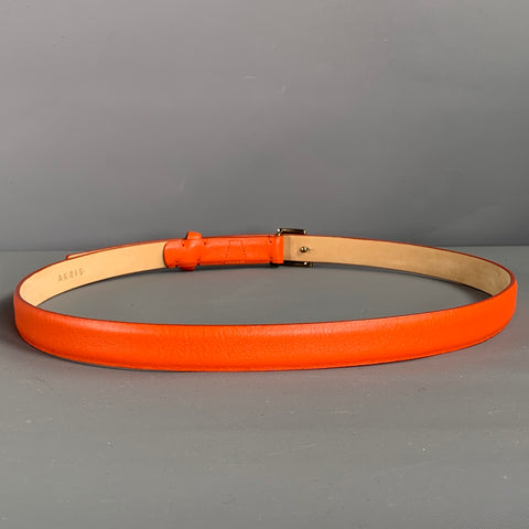 AKRIS Waist Size 38 Orange Leather Belt