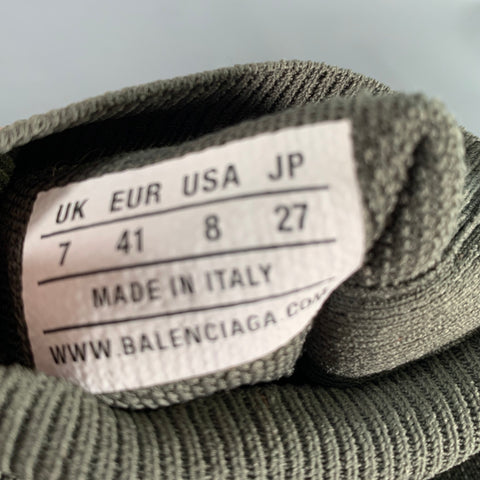 BALENCIAGA Size 8 Olive Speed Sneaker Pull On