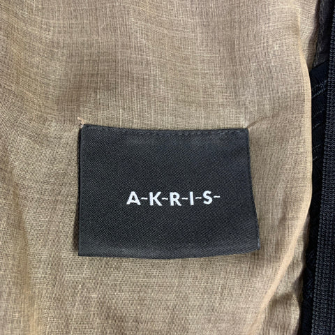AKRIS Size 8 Black Silk Cashmere Sleeveless Below Knee Dress