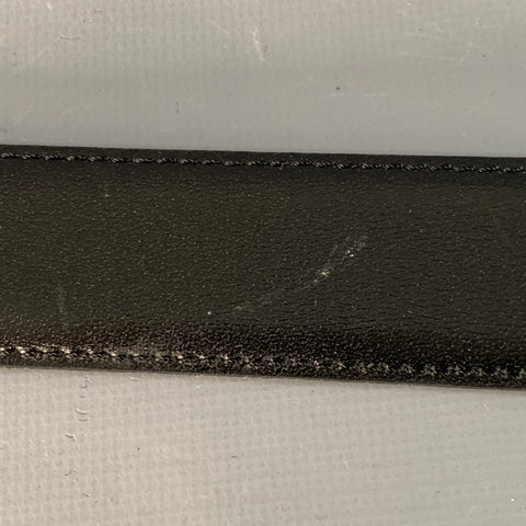 YVES SAINT LAURENT Vintage Size 37 Grey Silver Leather Belt