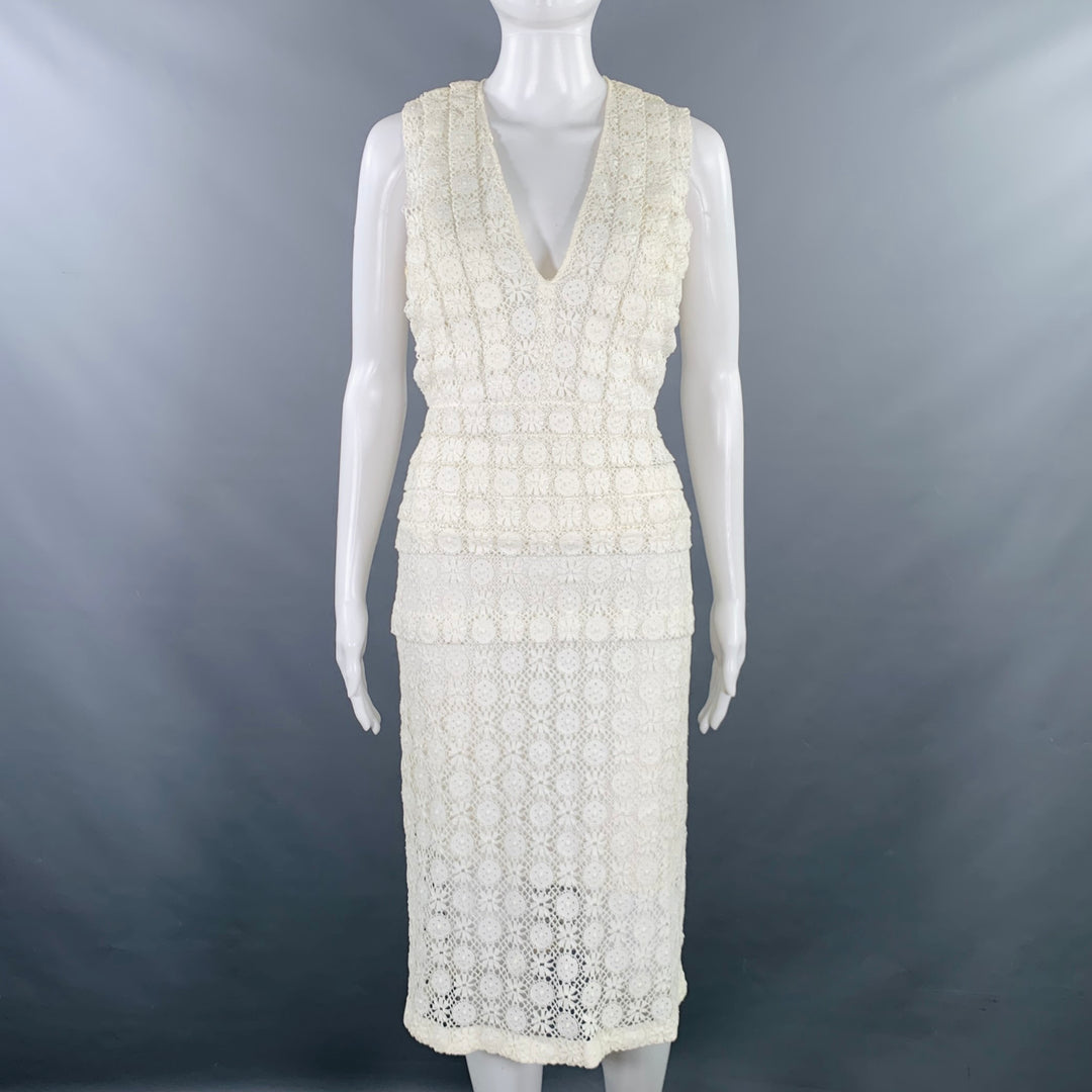 BURBERRY PRORSUM Size 6 White Cream Cotton A-Line Dress – Sui Generis  Designer Consignment