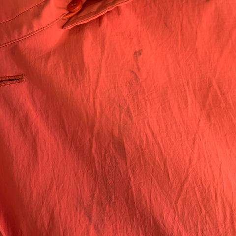 ISSEY MIYAKE Size S Orange Polyester Trench Jacket