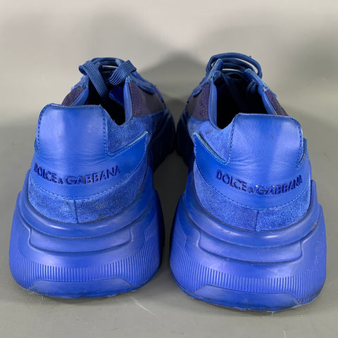 DOLCE & GABBANA Size 10 Blue Cobalt Nylon Sneakers