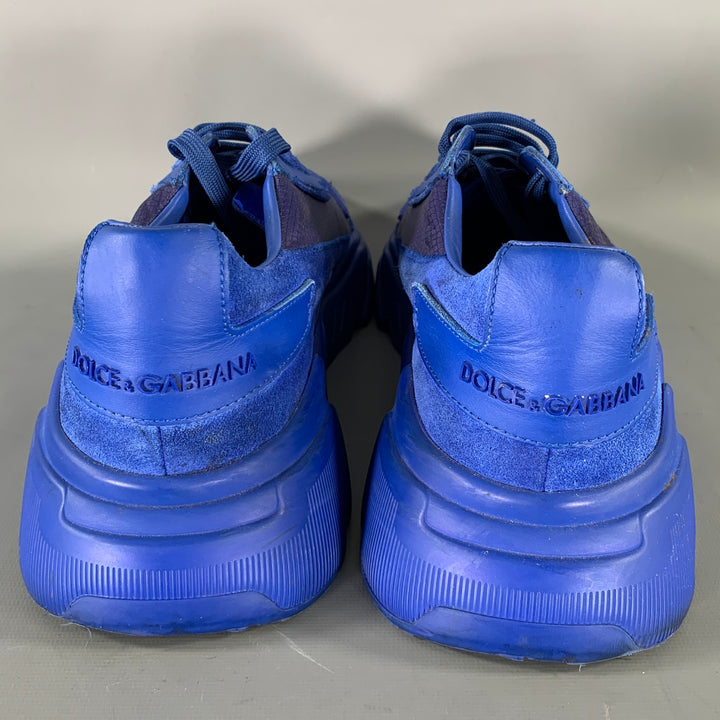 DOLCE & GABBANA Size 10 Blue Cobalt Nylon Sneakers