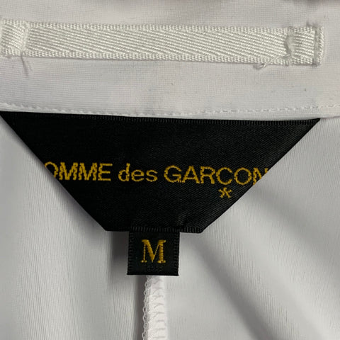 COMME des GARCONS Size M White Nylon Blend Lace Tails Notch Lapel Jacket