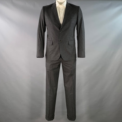 BAND OF OUTSIDERS Size 42 Grey Black Checkered Wool Blend Suit