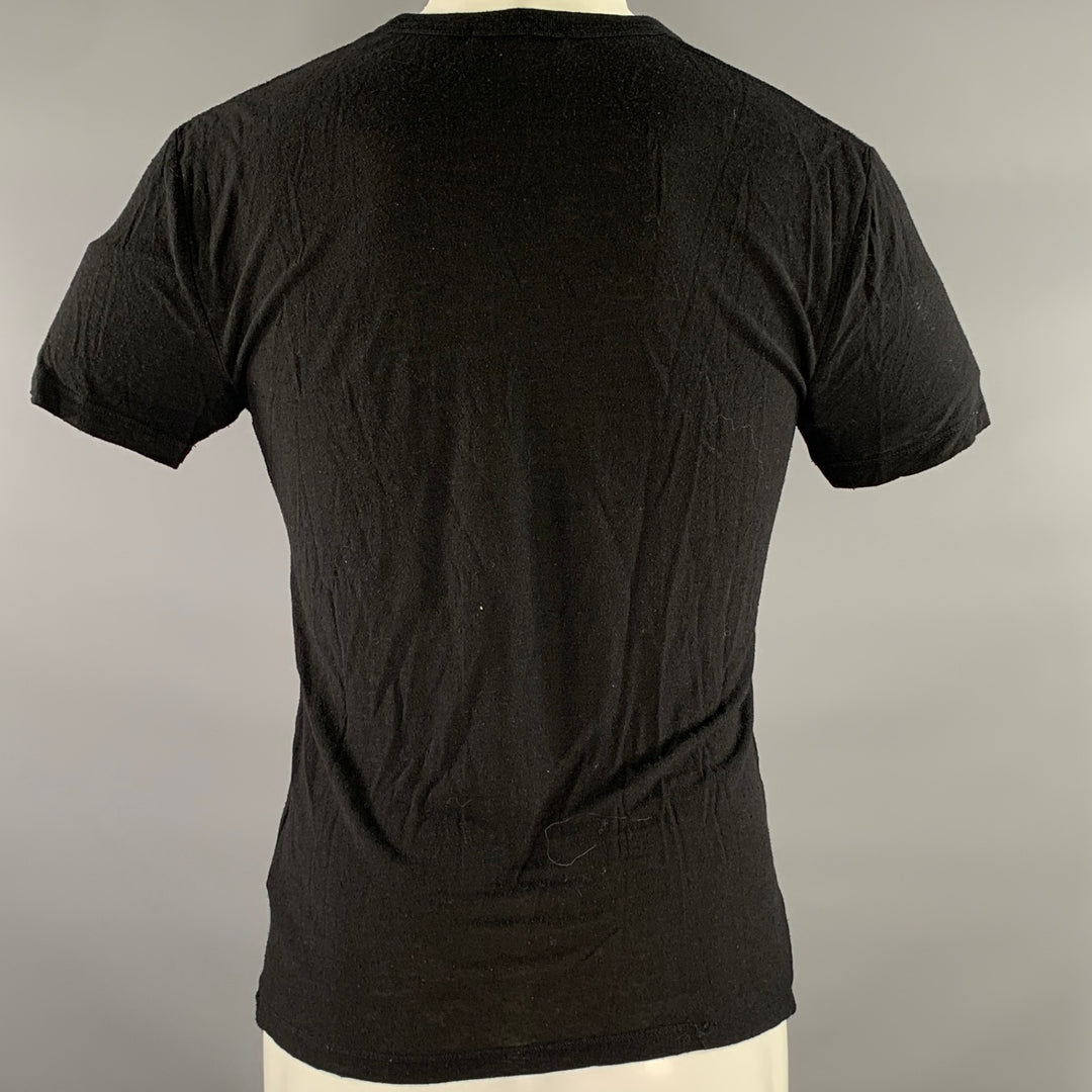 ALEXANDER WANG Size XS Black Textured Silk Rayon See Through T-shirt