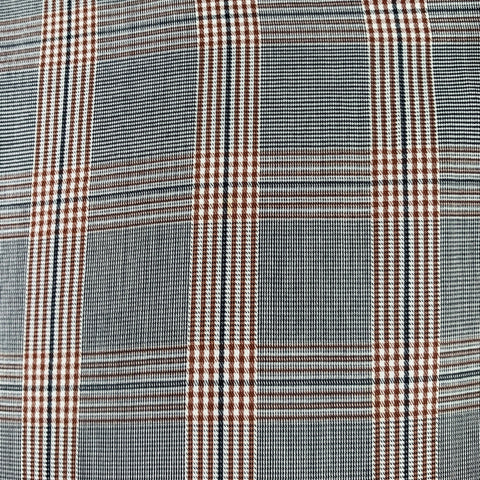 DRIES VAN NOTEN Chemise manches longues carreaux Prince de Galles gris bordeaux Taille 40