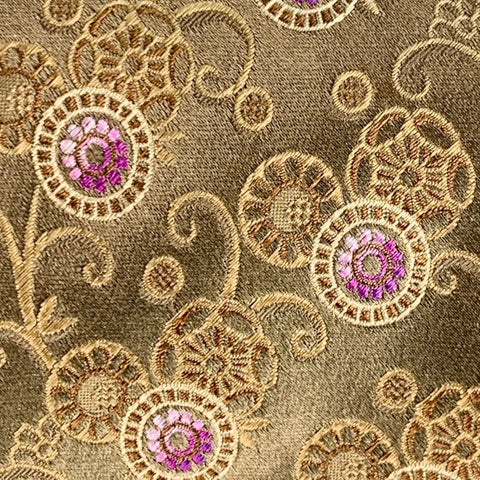 ERMENEGILDO ZEGNA Purple Taupe Abstract Floral Silk Tie