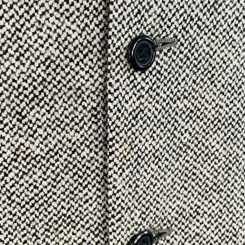 RALPH LAUREN Size 38 Regular Black Beige Tweed Wool Notch Lapel Suit
