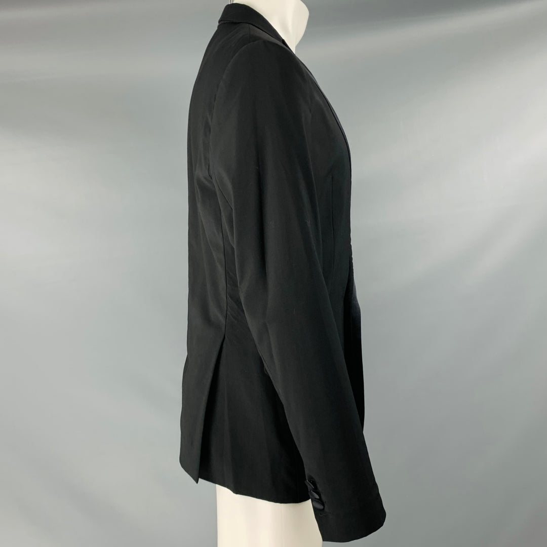 DSQUARED2 Talla 40 Abrigo deportivo con solapa de pico de lana negra
