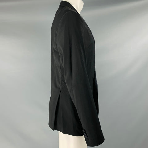 DSQUARED2 Size 40 Black Wool Peak Lapel Sport Coat