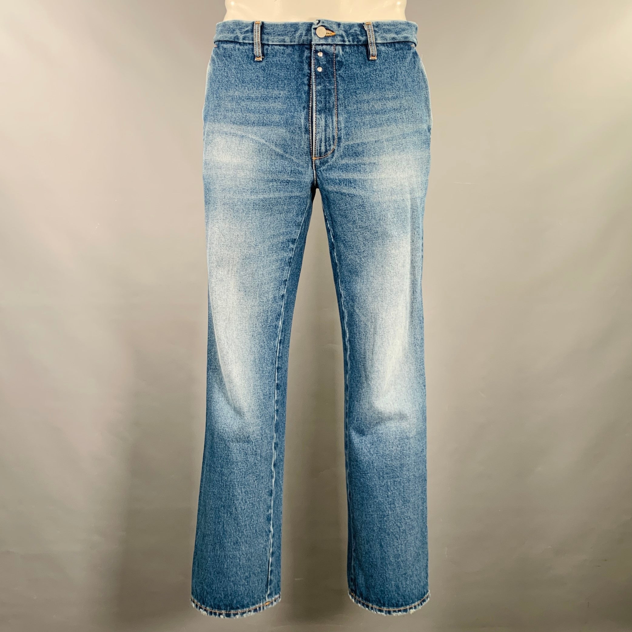 MM6 MAISON MARGIELA Size 34 Blue Wash Denim Zip Fly Jeans