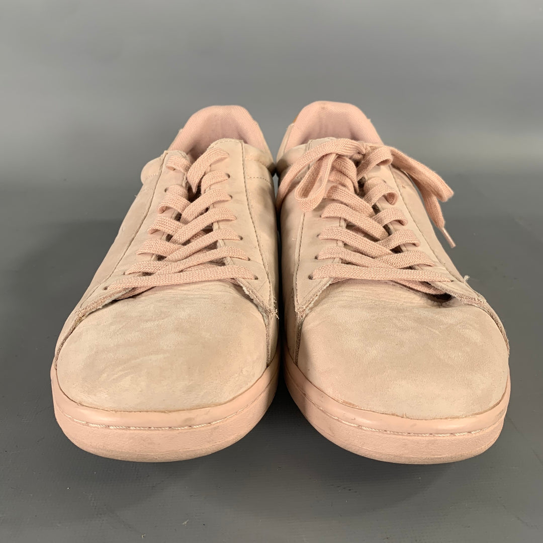 LACOSTE Size 10.5 Pink Camel Leather Sneakers