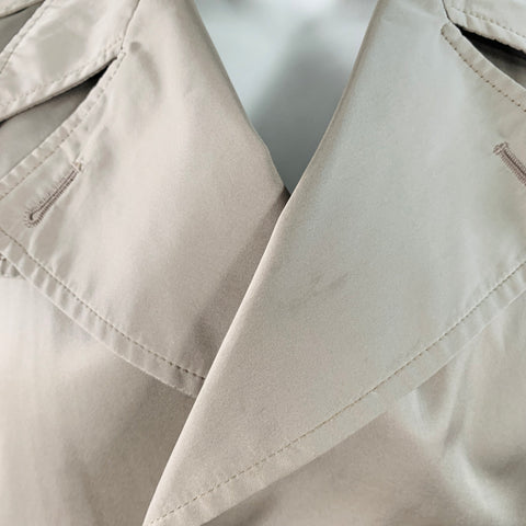 Veste ceinturée croisée en satin kaki DANIELE ALESSANDRINI Taille 38
