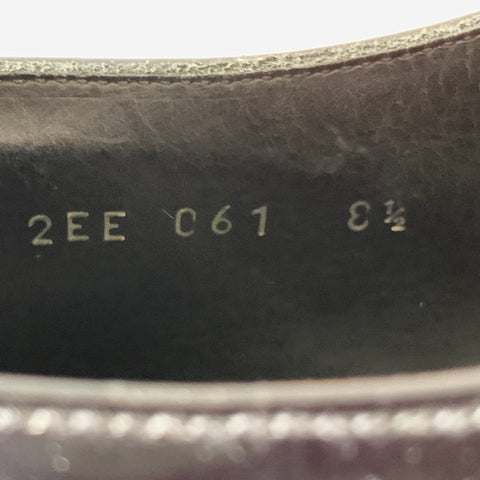 PRADA Size 9.5 Black Leather Perforated Wingtip Derby Lace-Up Shoes