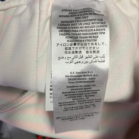 GUCCI Size M Red Green Stripe Polyester Cotton Joggers Casual Pants