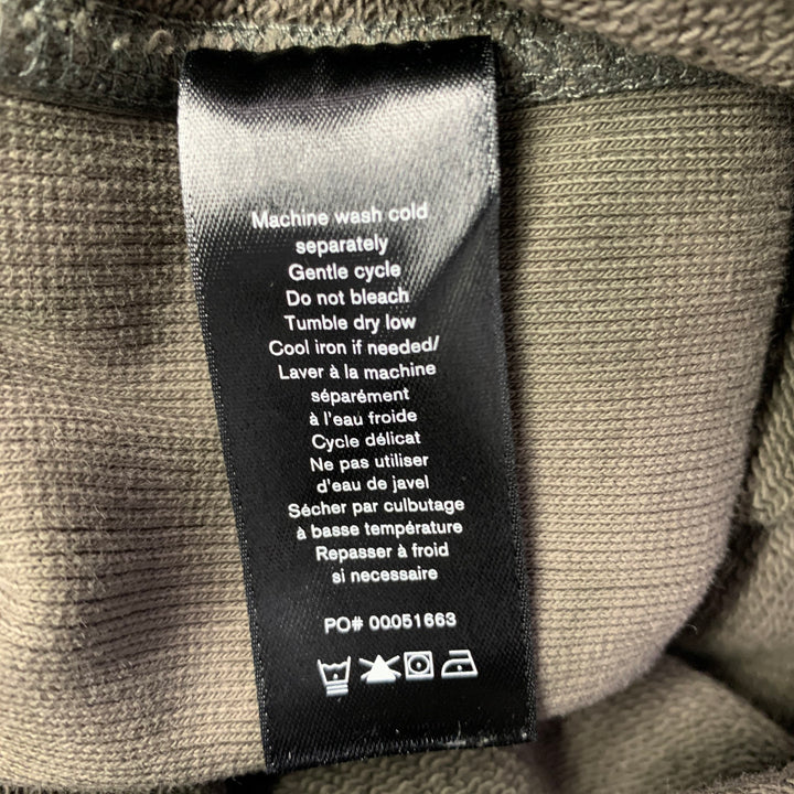 RAG & BONE Size M Green Olive Tie Dye Cotton Hooded Sweatshirt