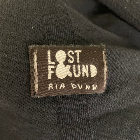 LOST & FOUND Size XS Black Cotton Asymmetrical Cardigan