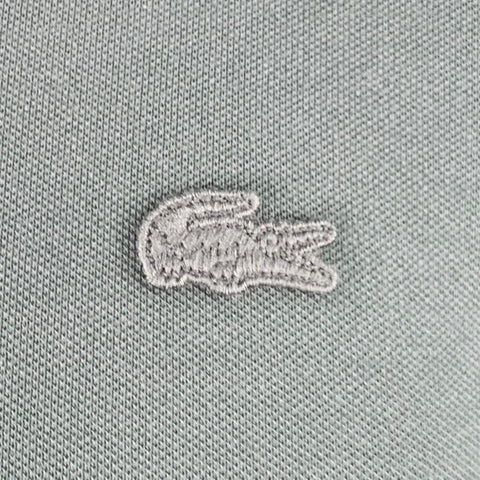 LACOSTE Size S Green Embroidery Cotton Blend Short Sleeve Polo