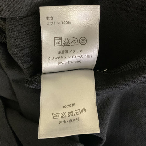 DIOR Size XL Black Pique Cotton Buttoned Polo