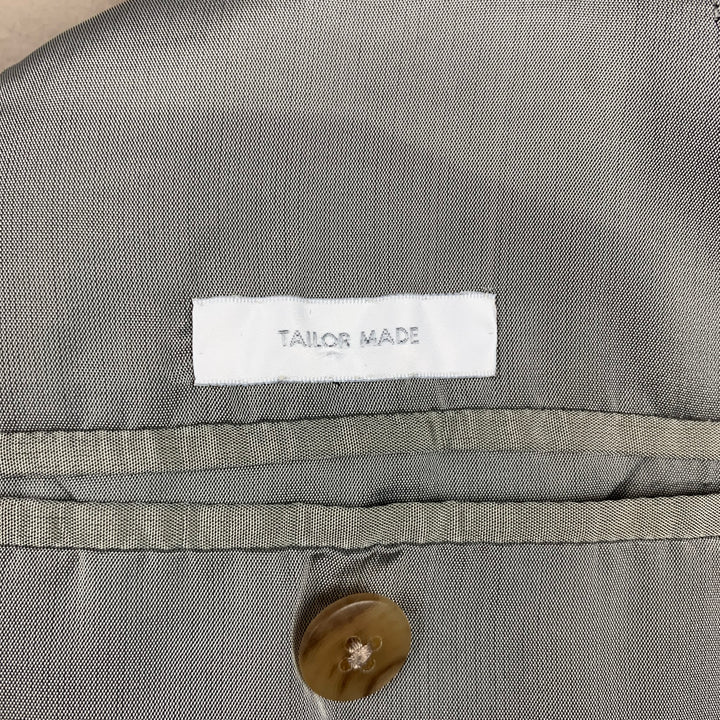 JIL SANDER Size 44 Khaki Cotton Notch Lapel Suit