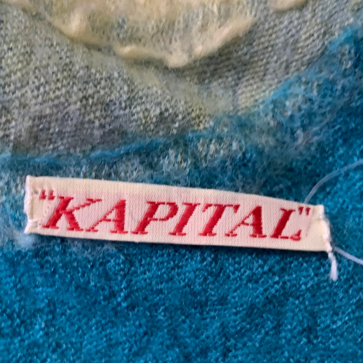 KAPITAL Multi Color Flames Cars Wool Scarf