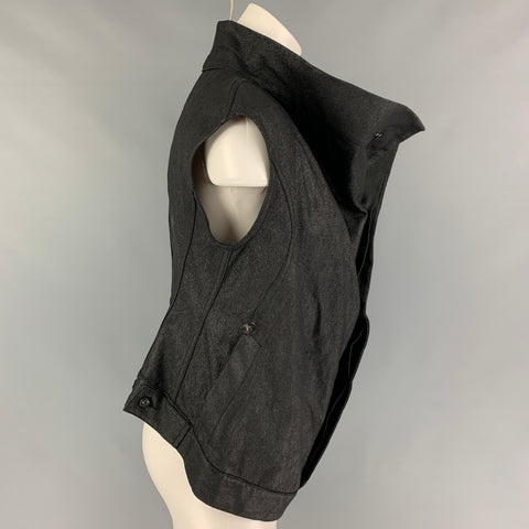 RICK OWENS DRKSHDW Talla XS Chaleco sin mangas recubierto negro
