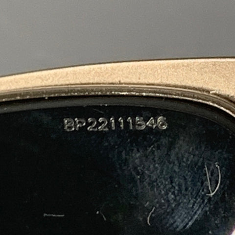 PRADA Black Silver Acetate Metal Semi Rimless Sunglasses