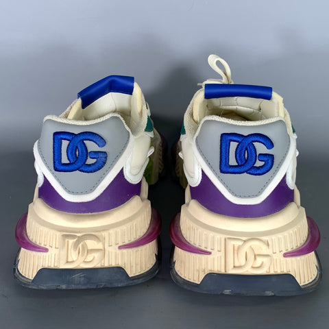 DOLCE & GABBANA Size 10 Multi-Color Nylon Lace Up Sneakers