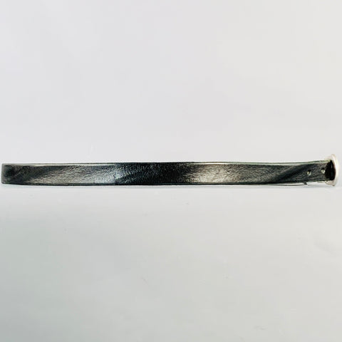 OUR LEGACY Size L Black Silver Leather Skinny Belt