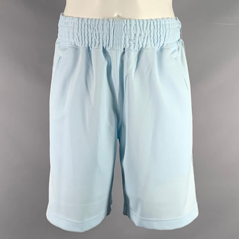 COMME des GARCONS HOMME PLUS Size S Blue Stripe Polyester Athletic Shorts