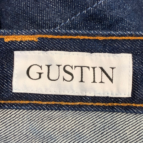 GUSTIN Size 40 Blue Twill Cotton Straight Selvedge Jeans