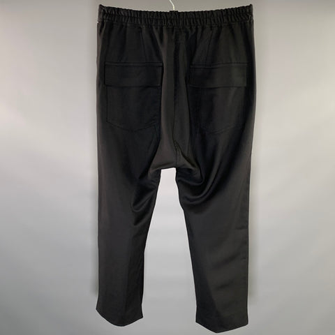 NILI LOTAN Size L Black Wool Drop crotch Casual Pants