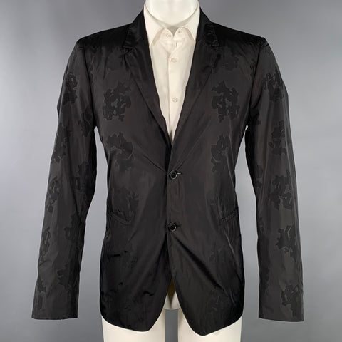 CALVIN KLEIN COLLECTION Taille 40 Veste de sport en polyester noir motif abstrait