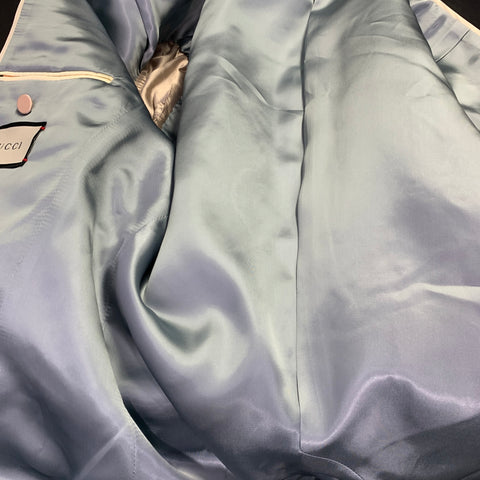 GUCCI Pre-Fall 2018 Size 36 Purple Black Jacquard Wool Silk Sport Coat