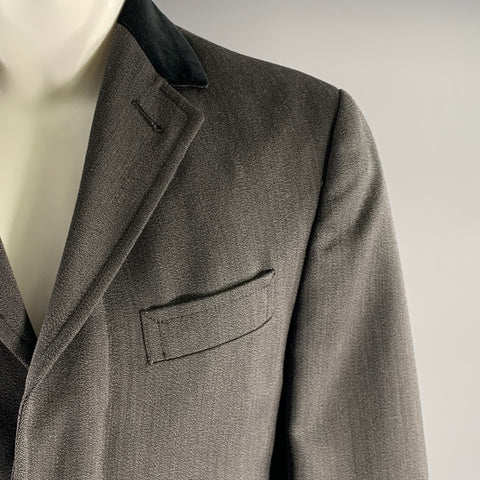TED BAKER Size S Grey Black Heather Wool Peacoat