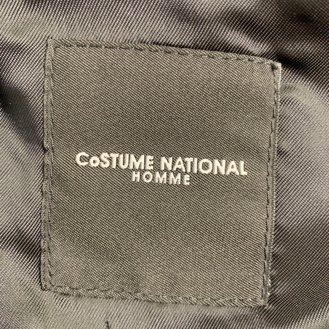 CoSTUME NATIONAL Size 38 Brown Grey Pinstripe Wool Single Button Suit