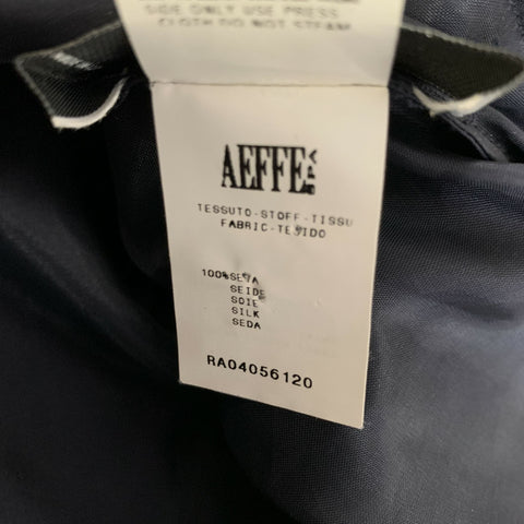 MOSCHINO Size 12 Navy Brown Silk Ribbon Dress
